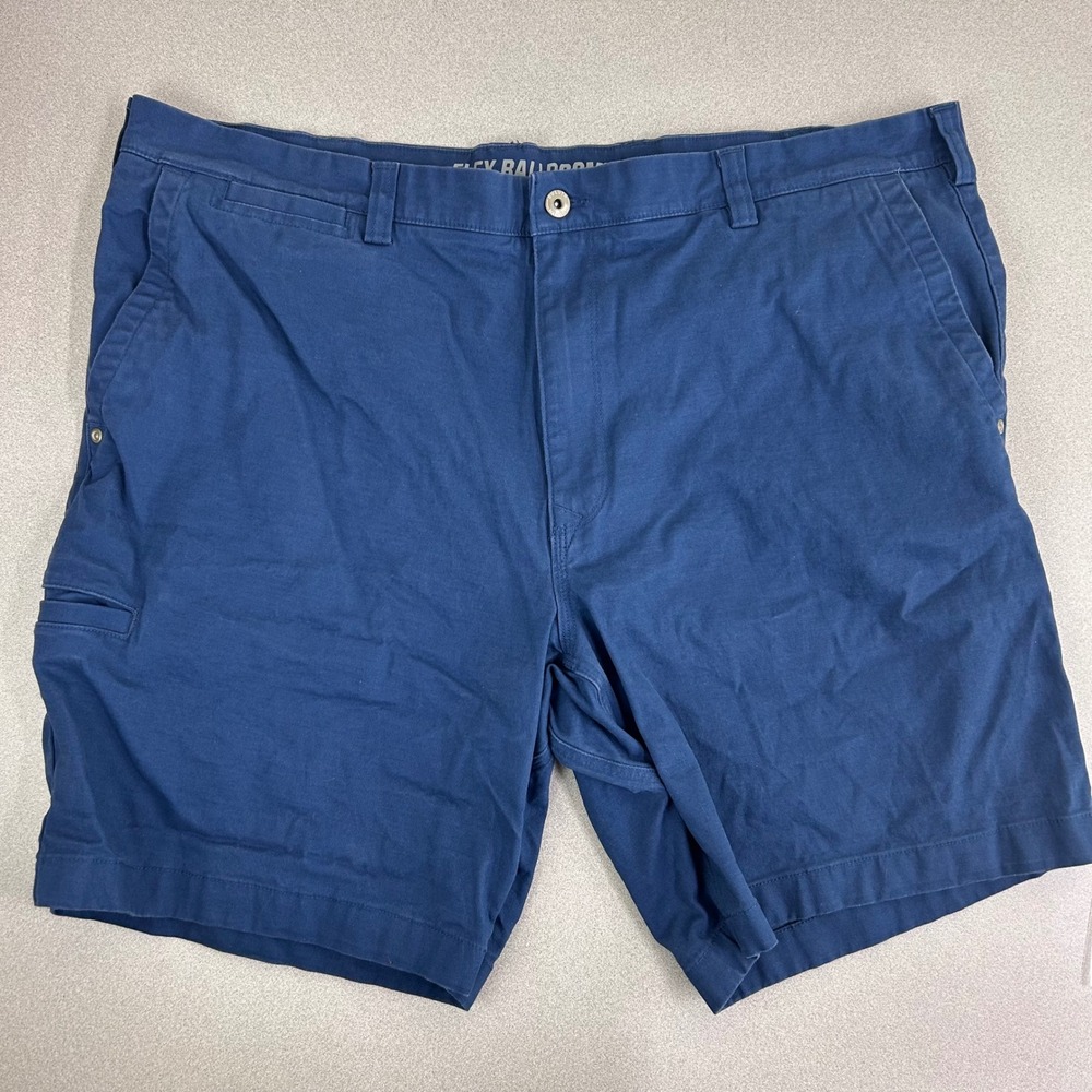 Duluth Trading Co Shorts Mens 42 Blue Flex Ballroom Khakis Utility 9" Inseam